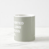 Funny eingeführt, aber willens zu diskutieren Pfer Kaffeetasse (Mittel)