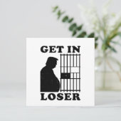 Funny Einladung Loser Trump für Gefängnisflugkarte (Stehend Vorderseite)