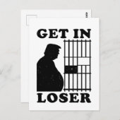 Funny Einladung Loser Trump für Gefängnisflugkarte Postkarte (Vorne/Hinten)