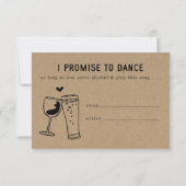 Funny Einladung RSVP Card Einlage w- Song Anfrage (Rückseite)