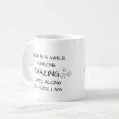 Funny einmal in der Zeit Kaffee Tasse (Vorderseite Links)