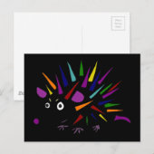 Funny Einzigartiger Abstrakter Igel Kunst, Dichtun Postkarte (Vorne/Hinten)