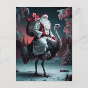 Funny Einzigartiger Weihnachtsschnee und Straußens Postkarte