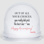 Funny Einzigartiges Geschenk für Freund oder Ehema Schneekugeln (Vorderseite)