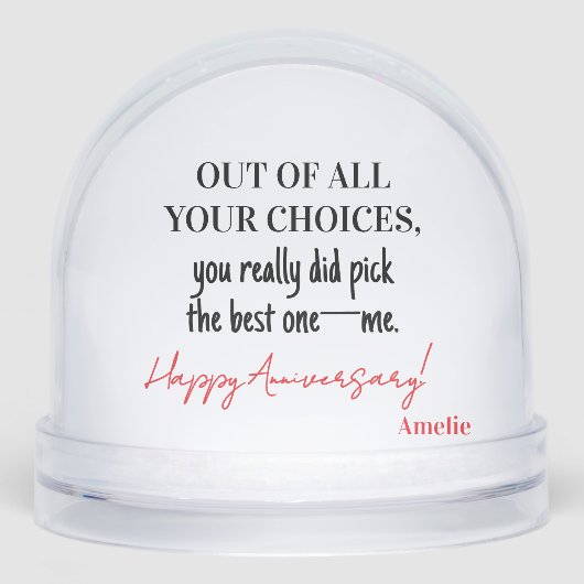 Funny Einzigartiges Geschenk für Freund oder Ehema Schneekugeln (Vorderseite)