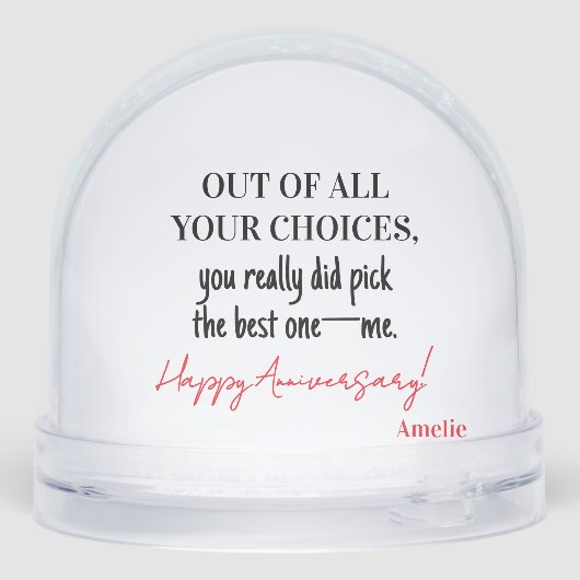 Funny Einzigartiges Geschenk für Freund oder Ehema Schneekugeln (Rückseite)