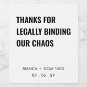 Funny Einzigartiges Hochzeitsgeschenk Weinetikett (Einzelnes Label)