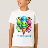 Funny Eis Creme fügt Text hinzu T-Shirt (Vorderseite)