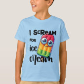 Funny Eis schreiend Wortart T-Shirt (Vorderseite)