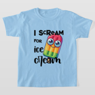 Funny Eis schreiend Wortart T-Shirt
