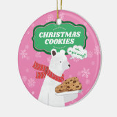 Funny Eisbär Weihnachtskekse personalisiert Keramik Ornament (Links)
