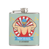 Funny El Luchador Mexican Lucha Libre Tequila Flachmann (Vorderseite)