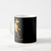Funny El Squatcho Bigfoot mit Taco, Bier, Pacho Kaffeetasse (Vorderseite Links)