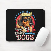 Funny Election 2024 Retro Sie essen die Hunde Mousepad (Mit Mouse)
