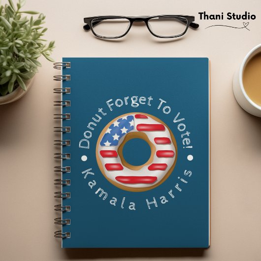 Funny Election Donut Vergessen, dunkel zu wählen Notizblock