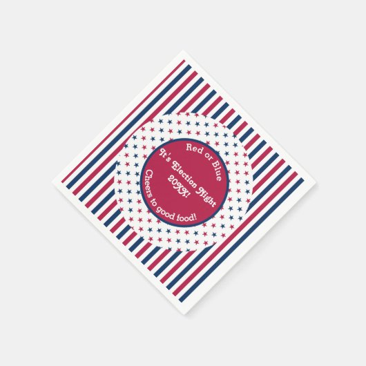 Funny Election Night Party 2024 Red White Blue Serviette (Ecke)