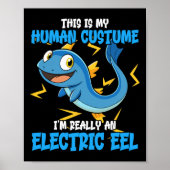 Funny Electric Eel Kostüm Design Tierliebhaber El Poster (Vorne)