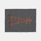 Funny Electric Pylon Christmas Graphics Lights Lov Fleecedecke (Vorderseite (Horizontal))