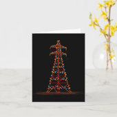 Funny Electric Pylon Christmas Graphics Lights Lov Karte (Gelbe Blume)