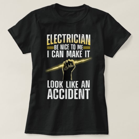 Funny Electrical Art for Men Women Beruflich E T-Shirt (Design vorne)