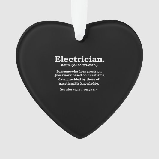 Funny Electrical Definition Gift Abschluss Ornament (Vorderseite)
