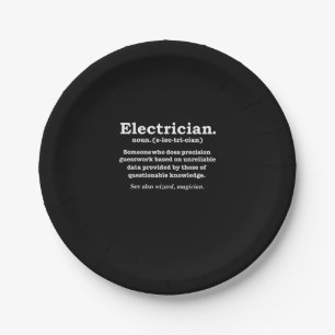 Funny Electrical Definition Gift Abschluss Pappteller