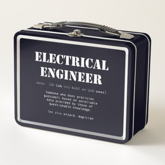 Funny Electrical Engineer Definition-Geschenk Metall Brotdose (Vorderseite)