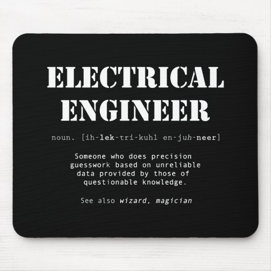 Funny Electrical Engineer Definition-Geschenk Mousepad (Vorne)