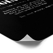 Funny Electrical Engineer Definition-Geschenk Poster (Ecke)