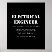 Funny Electrical Engineer Definition-Geschenk Poster (Vorne)