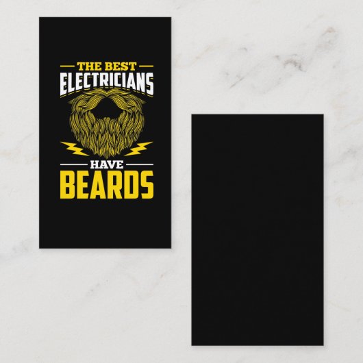 Funny Electrical Man Beats Mustache Spaß Visitenkarte (Vorne/Hinten)