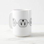 Funny Electrical Outlet Tasse | Elektrisches Gesch (Vorderseite Links)