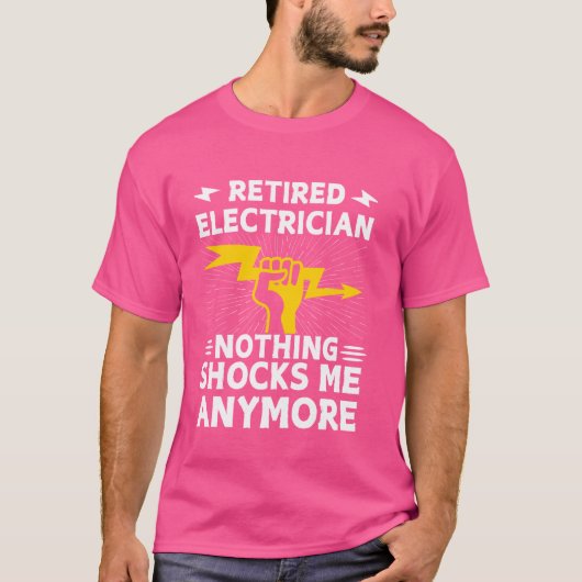 Funny Electrical Retirement Art Men Wireman T-Shirt (Vorderseite)
