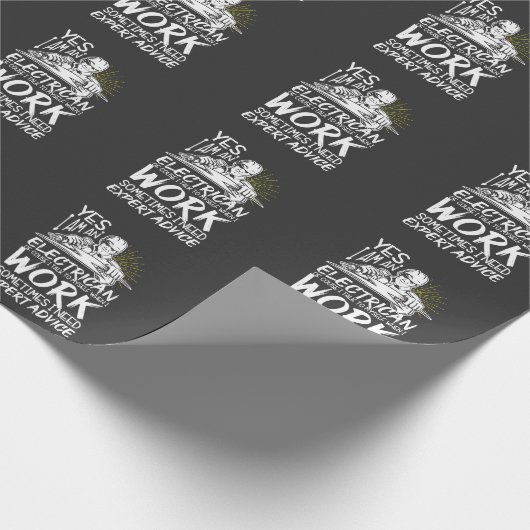 Funny Electrician Advice Electronics Experte Geschenkpapier (Ecke)