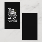 Funny Electrician Advice Electronics Experte Visitenkarte (Vorne/Hinten)