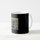 Funny Electrician Apparel, Stundenrennen Männer Kaffeetasse (VorderseiteRechts)