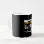 Funny Electrician Apparel, Stundenrennen Männer Kaffeetasse (Vorderseite Links)