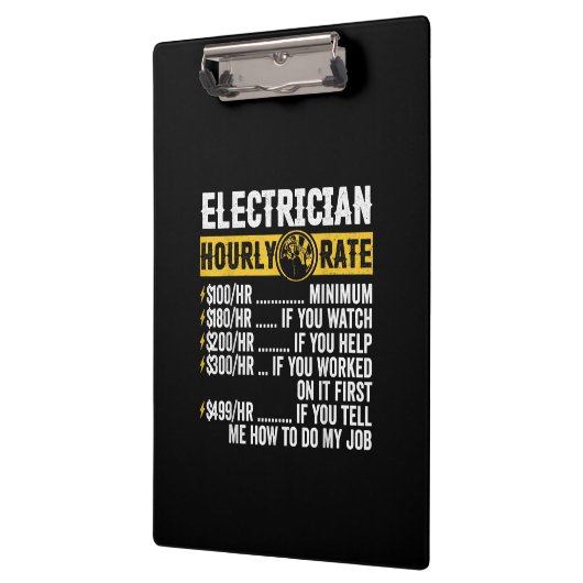 Funny Electrician Apparel, Stundenrennen Männer Klemmbrett (Links)