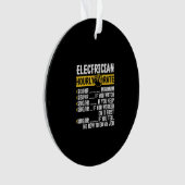 Funny Electrician Apparel, Stundenrennen Männer Ornament (Vorderseite)