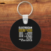 Funny Electrician Apparel, Stundenrennen Männer Schlüsselanhänger (Vorderseite)