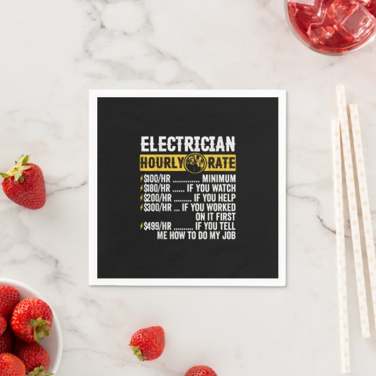 Funny Electrician Apparel, Stundenrennen Männer Serviette (Beispiel)