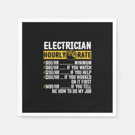 Funny Electrician Apparel, Stundenrennen Männer Serviette (Vorderseite)