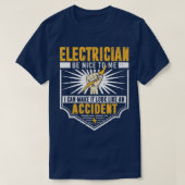 Funny Electrician Art Men Electrical Engineer Humo T-Shirt (Design vorne)