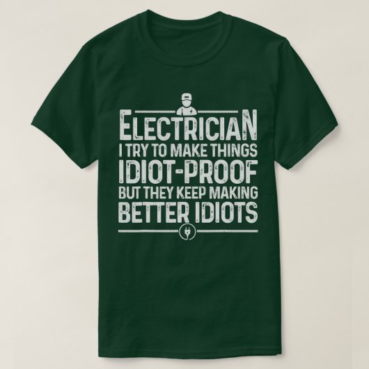 Funny Electrician Art Men Vater Lineman Electronic T-Shirt (Design vorne)