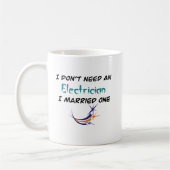 Funny Electrician Café Tasse (Links)