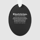 Funny Electrician Definition Gift Graduation Ornament (Vorderseite)