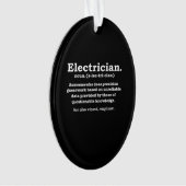 Funny Electrician Definition Gift Graduation Ornament (Vorderseite)
