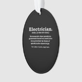 Funny Electrician Definition Gift Graduation Ornament (Vorderseite)