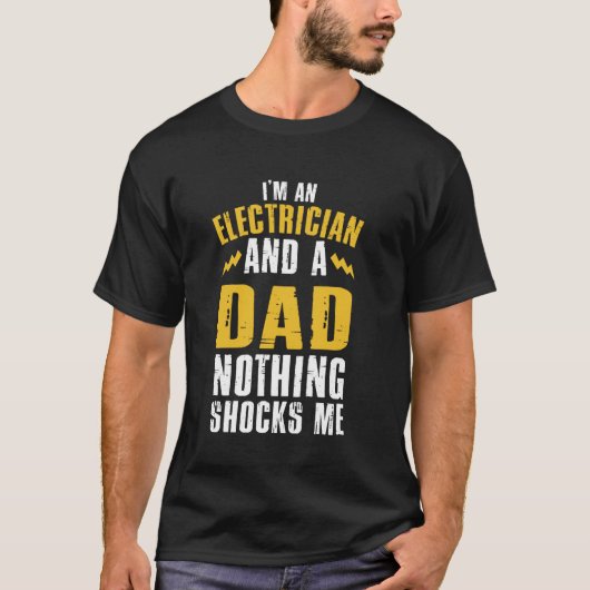 Funny Electrician Design für Men Daddy Electrical T-Shirt (Vorderseite)