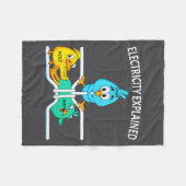 Funny Electrician For Men Women Electricity Engine Fleecedecke (Vorderseite (Horizontal))